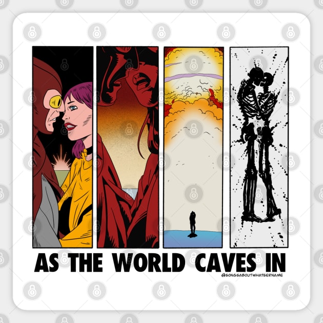 Watchmen - As The World Caves In Sticker by Ashbiel